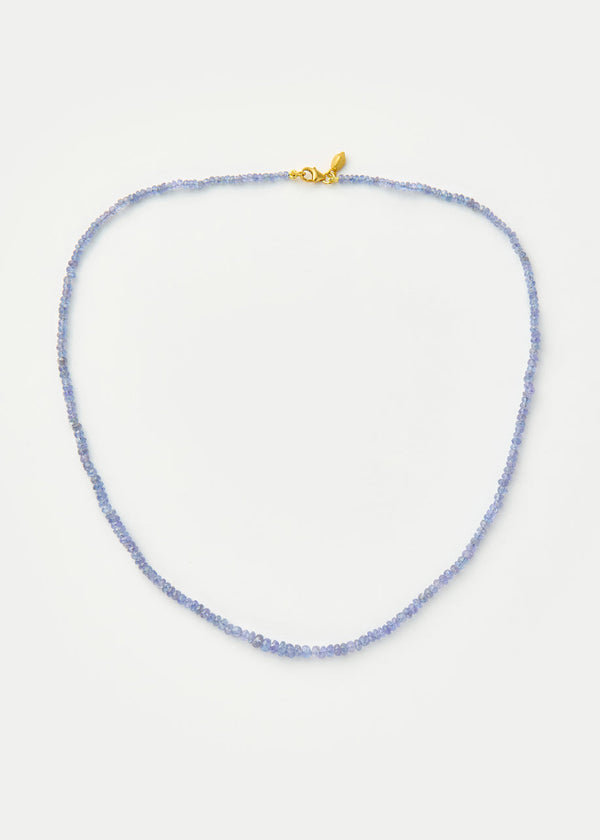 18kt Gold Tanzanite Beaded Necklace