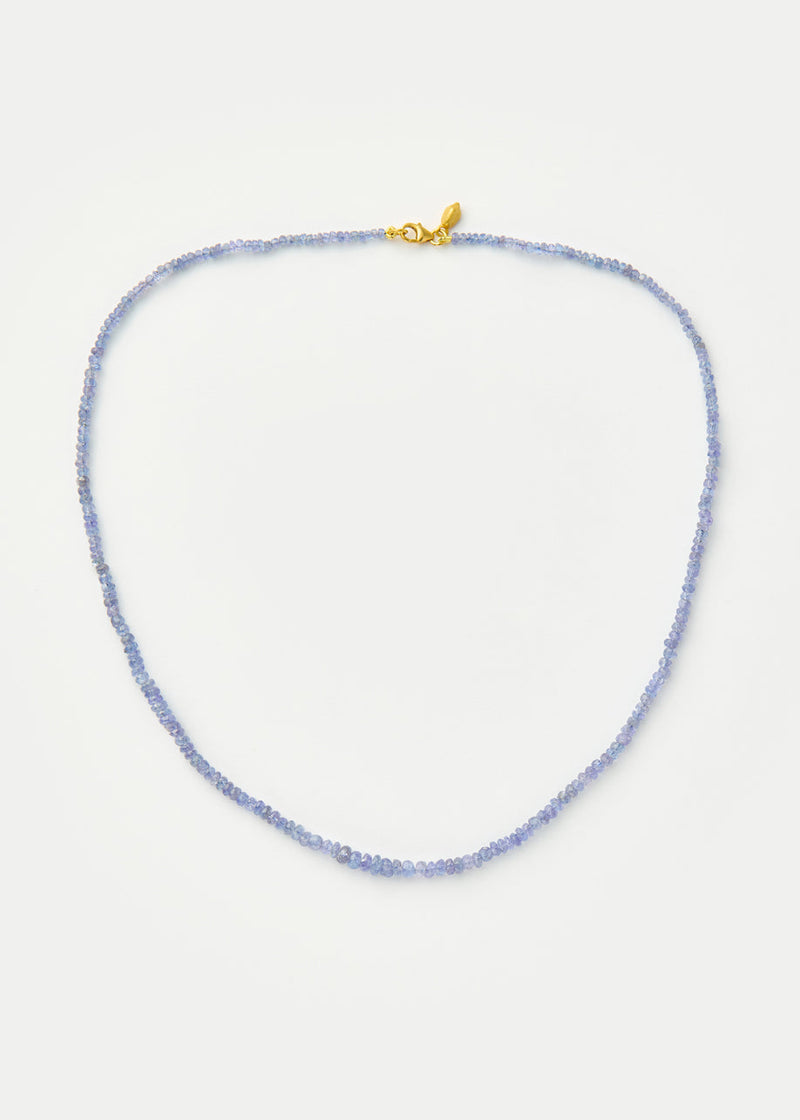 18kt Gold Tanzanite Beaded Necklace