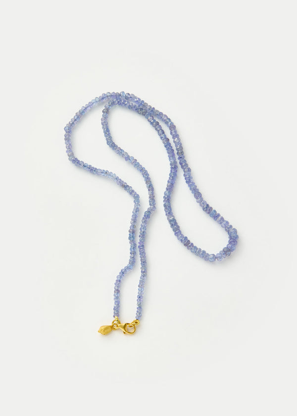 18kt Gold Tanzanite Beaded Necklace