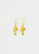 18kt Gold PSTM Myanmar Poseidon's Waves Mermaid Earrings