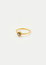 18kt Gold PSTM Myanmar Dark Grey Spinel Cup Ring