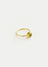 18kt Gold PSTM Myanmar Tender Greens Peridot Cup Ring