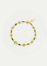 18kt Gold PSTM Myanmar Tender Greens Peridot & Diopside Full Stone Bracelet
