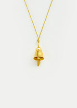 18kt Gold PSTM Myanmar Temple Script Bell Pendant on Cord