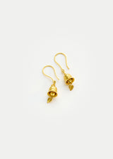 18kt Gold PSTM Myanmar Small Temple Bell Earrings