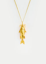 18kt Gold PSTM Myanmar Catfish Pendant on Cord