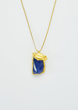 18kt Gold Indigo Tanzanite & Bird Amulets on Cord