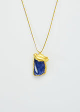 18kt Gold Indigo Tanzanite & Bird Amulets on Cord