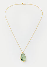 18kt Gold Koh-i-Noor Green Amethyst Amulet on Chain