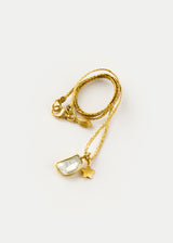 18kt Gold Diamond & Star Amulets on Cord