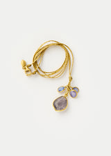 18kt Gold Tanzanite & Spinel Cluster on Cord