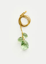 18kt Gold Carnival Green Amethyst Cluster on Cord