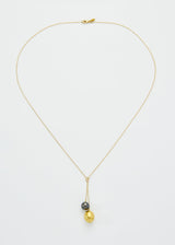 18kt Gold Aphrodites Black Pearl Necklace