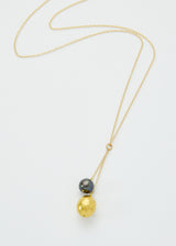 18kt Gold Aphrodite's Black Pearl Necklace