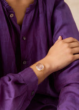 18kt Gold Pink Agra Kunzite Single Stone Bracelet