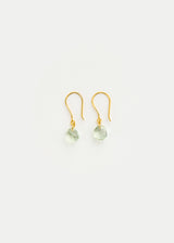 18kt Gold Carnival Green Amethyst Single Drop Earrings
