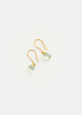 18kt Gold Carnival Green Amethyst Single Drop Earrings
