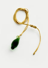 Azaz Green Glass Seed Bead on Cord
