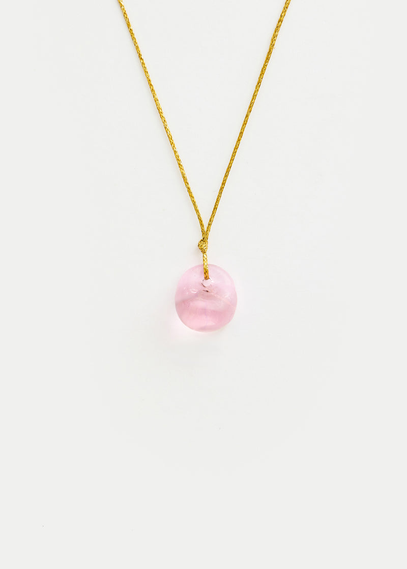 Azaz Pink Glass Bead on Cord