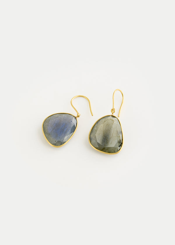 18kt Gold Labradorite Single Drop Earrings
