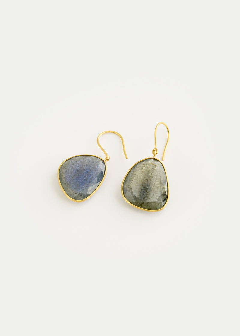 18kt Gold Labradorite Single Drop Earrings