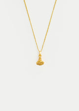 18k Gold Bethlehem Zaytun Baby Fig Pendant on Cord