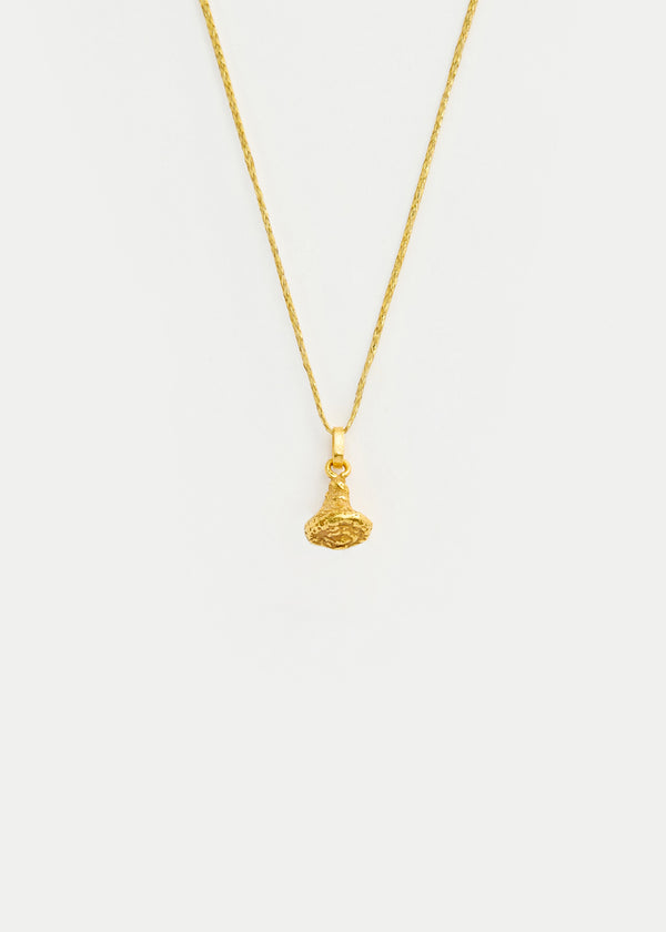 18k Gold Bethlehem Zaytun Baby Fig Pendant on Cord