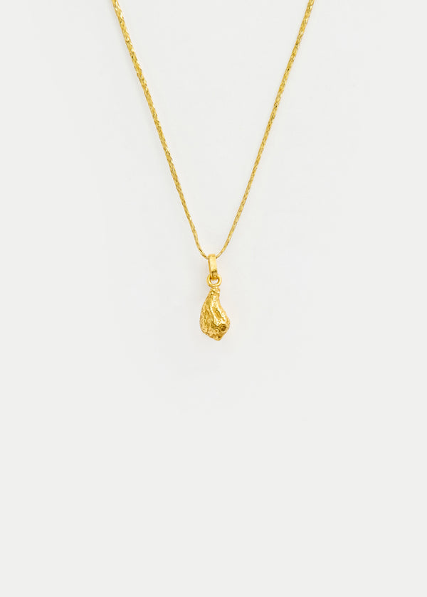 18k Gold Bethlehem Zaytun Lemon Seed Pendant on Cord
