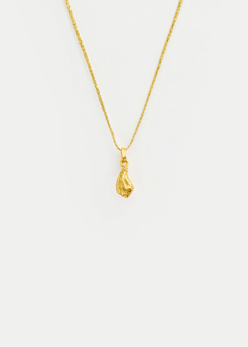 18k Gold Bethlehem Zaytun Lemon Seed Pendant on Cord