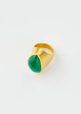 22kt Gold Colombian Emerald Tibetan Ring