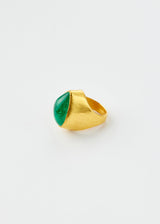 22kt Gold Colombian Emerald Tibetan Ring