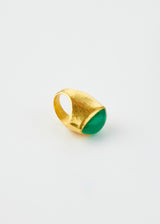 22kt Gold Colombian Emerald Tibetan Ring