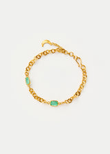 18kt Gold PSTM Afghanistan Emerald Bracelet