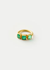 18kt Gold PSTM Afghanistan Emerald Marmarine Ring