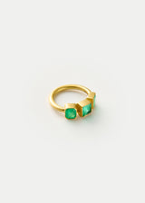 18kt Gold PSTM Afghanistan Emerald Marmarine Ring