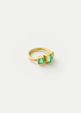 18kt Gold PSTM Afghanistan Emerald Subah Ring