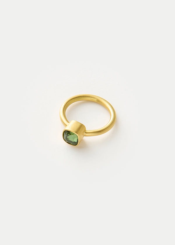 18kt Gold PSTM Afghanistan Green Tourmaline Saghar Ring