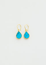 18kt Gold Vermeil PSTM Afghanistan Turquoise Tear Drop Earrings