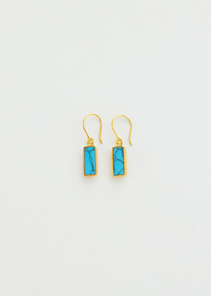 18kt Gold Vermeil PSTM Afghanistan Turquoise Ziba Earrings