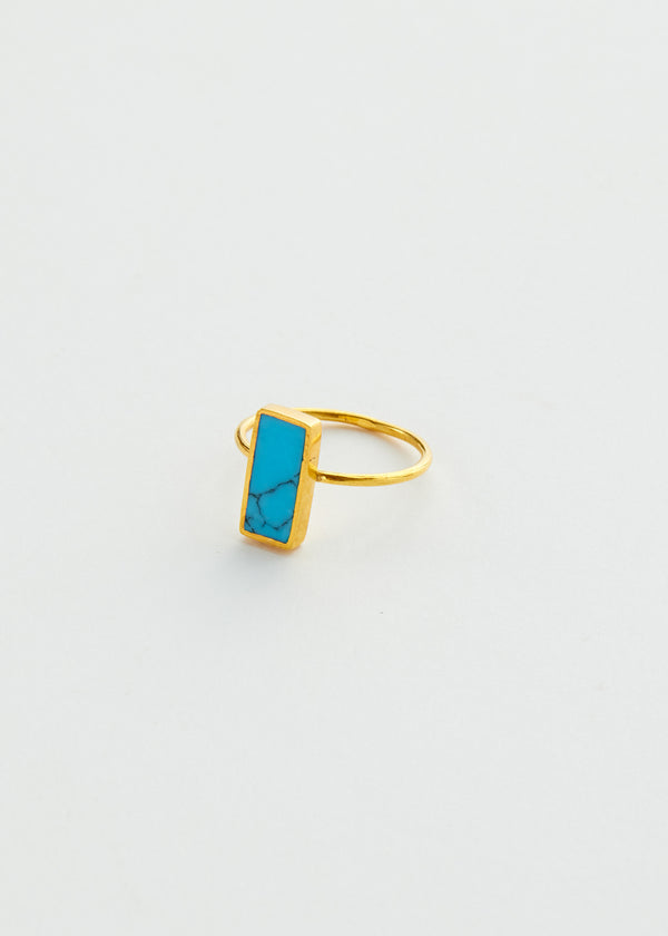 18kt Gold Vermeil PSTM Afghanistan Turquoise Ziba Ring
