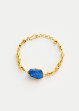 18kt Gold Vermeil PSTM Afghanistan Meena Lapis Beaded Bracelet