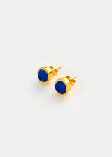 18kt Gold Vermeil PSTM Afghanistan Meena Lapis Studs
