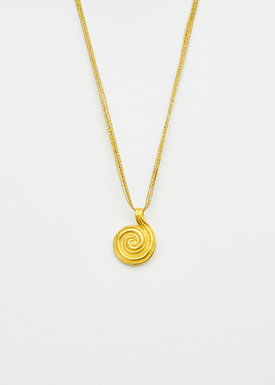 22kt Gold Midas Spiral on Cord
