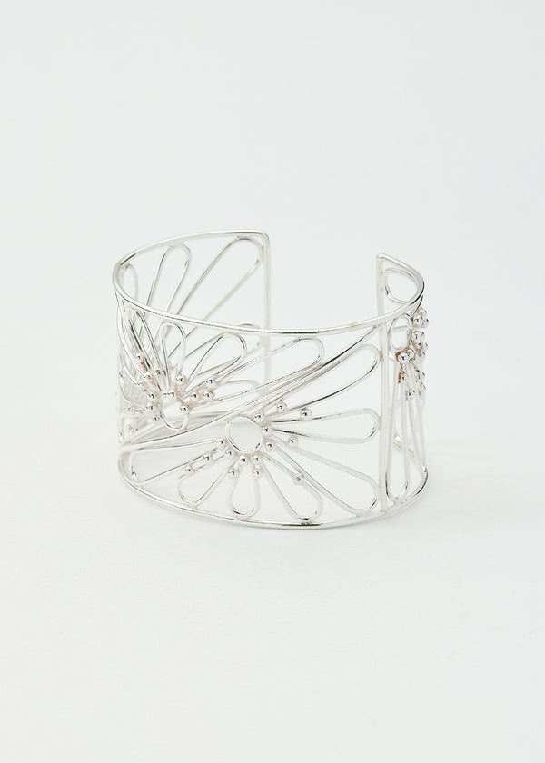 Sterling Silver Next Generation Saeeda Flower Cuff