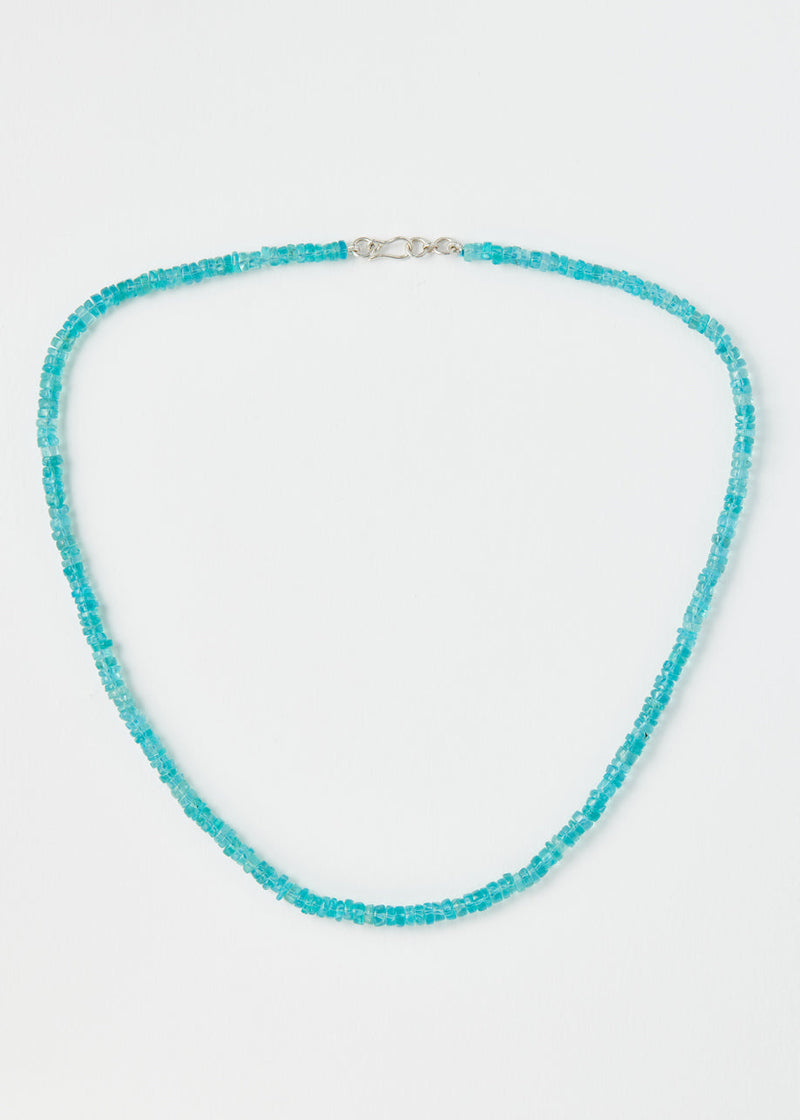 Sterling Silver Apatite Beaded Necklace