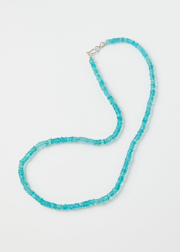 Sterling Silver Apatite Beaded Necklace