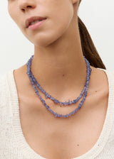 Sterling Silver Tanzanite Beaded Necklace