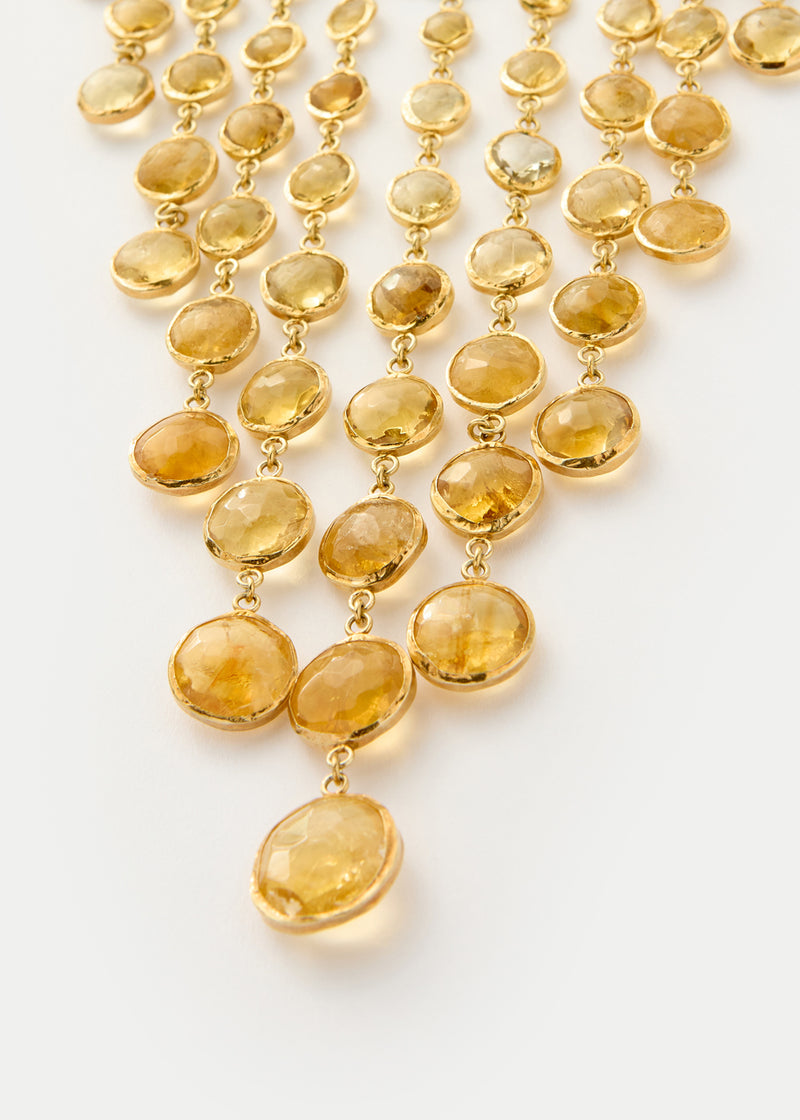 18kt Gold Vermeil PSTM Afghanistan Sussana Citrine Necklace