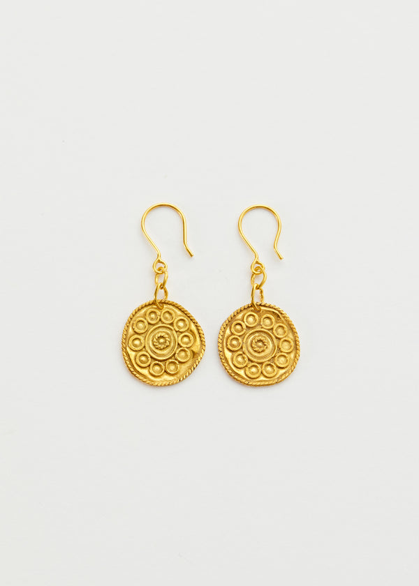 18kt Gold Vermeil PSTM Afghanistan Tarzi Single Drop Earrings