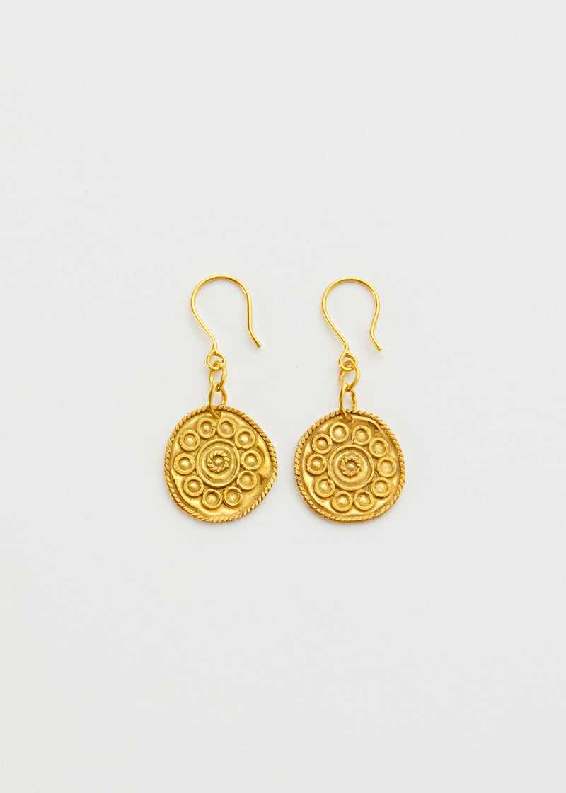 18kt Gold Vermeil PSTM Afghanistan Tarzi Single Drop Earrings